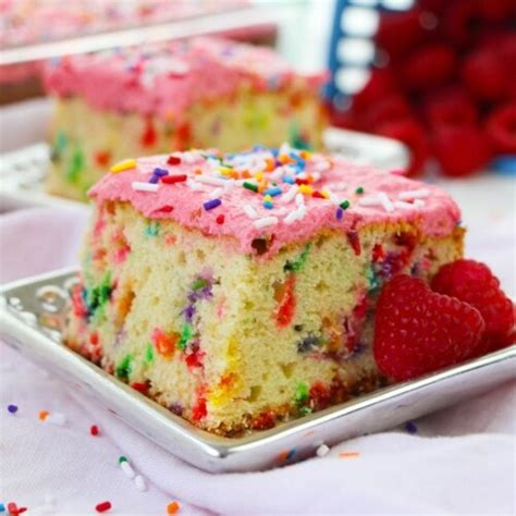 Homemade Funfetti Sheet Cake Kim Schob