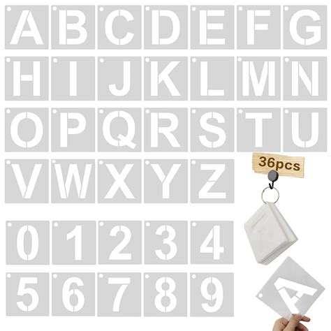 Buy Pcs Inch Letter Stencils Numbers Craft Stencils Alphabet