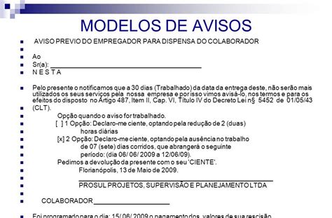 Carta De Aviso PrÃvio Trabalhado Word House MY a Hot Sex Picture