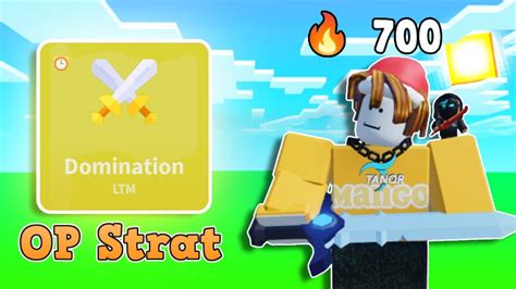 Roblox Bedwars Op Strat With The New Domination Gamemode Roblox