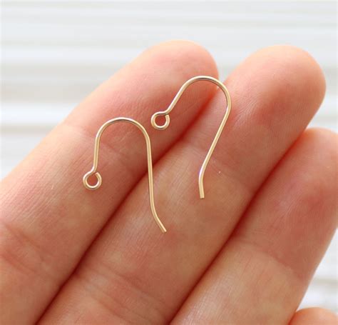 2pc 14k Gold Filled Earring Wires Loop Ear Wires 1 Pair Gold Filled