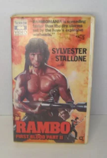 Rambo First Blood Part Ii Sylvester Stallone Vhs Hard Case