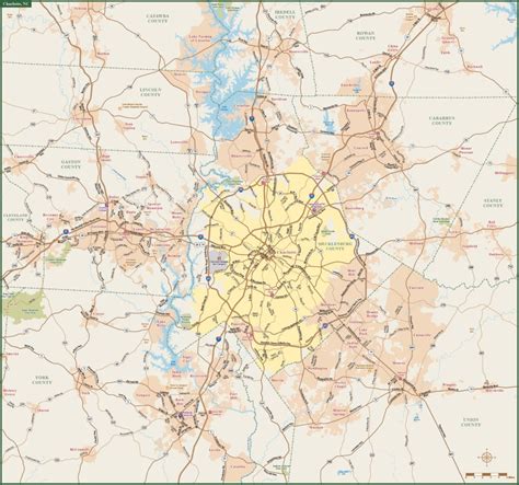 Charlotte Metro Map | Digital Vector | Creative Force