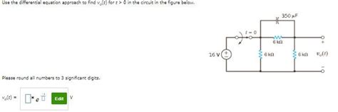 Solved Use The Differential Equation Approach To Find Volt Chegg