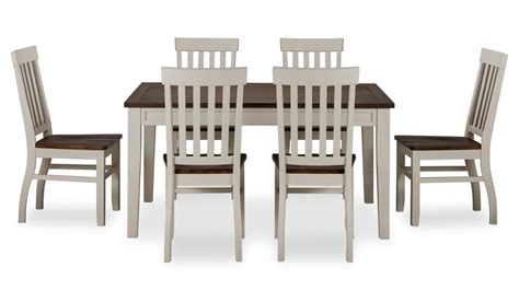 Rebecca 7 Piece Dining Set Ivorydriftwood Furnitureca