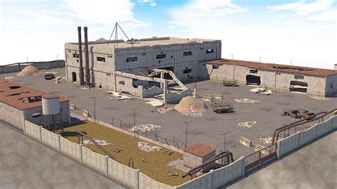 3d Asset Abandoned Area Ruined Factory Cgtrader