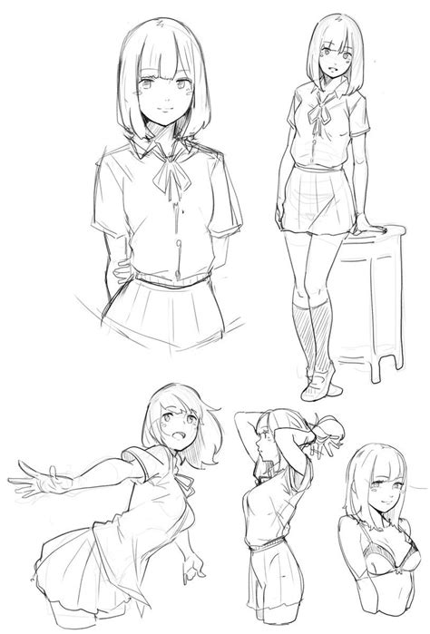 Anime Guy Base Poses ~ Pin By Gray On Guías Para Dibujar Cabello ...