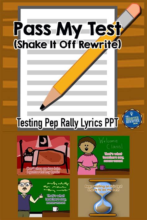 Testing Song Lyrics Powerpoint For Shake It Off Test Prep Motivation