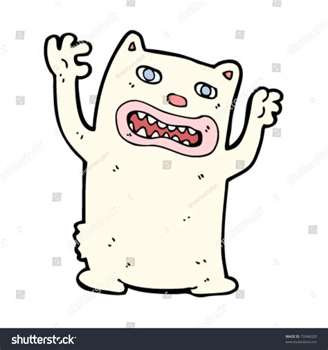 White Bear Cartoon Stock Vector Illustration 73346320 : Shutterstock