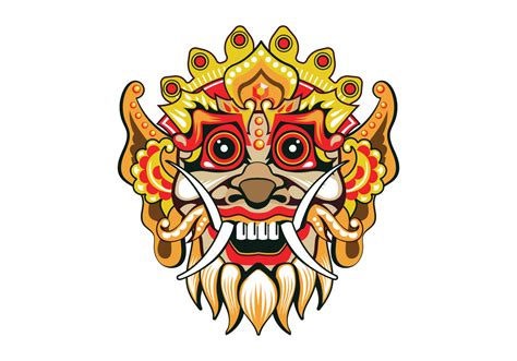 Fun Barong Mask Vector 131577 Vector Art at Vecteezy