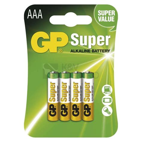 Mikrotužkové baterie AAA GP LR03 Super alkalické | K&V ELEKTRO a.s.