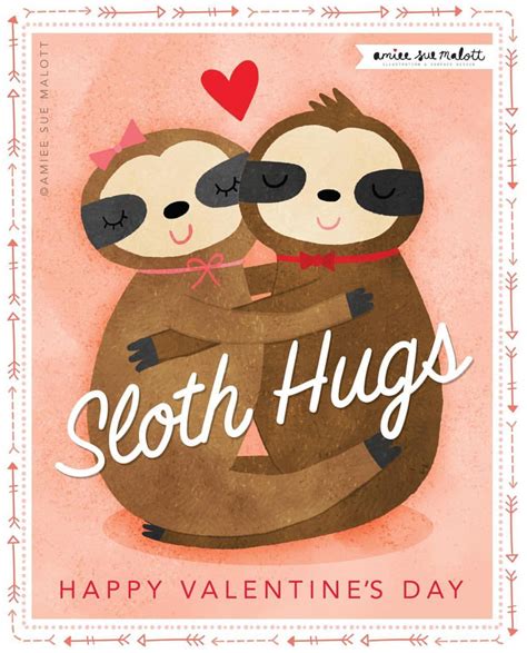 Pin By Jennifer Glidden On Sloths Happy Valentines Day Images Happy