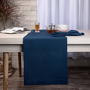 Amazon D Moksha Homes Navy Blue Table Runner X Inch Faux