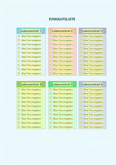 Vorlagen für Einkaufslisten ONLYOFFICE