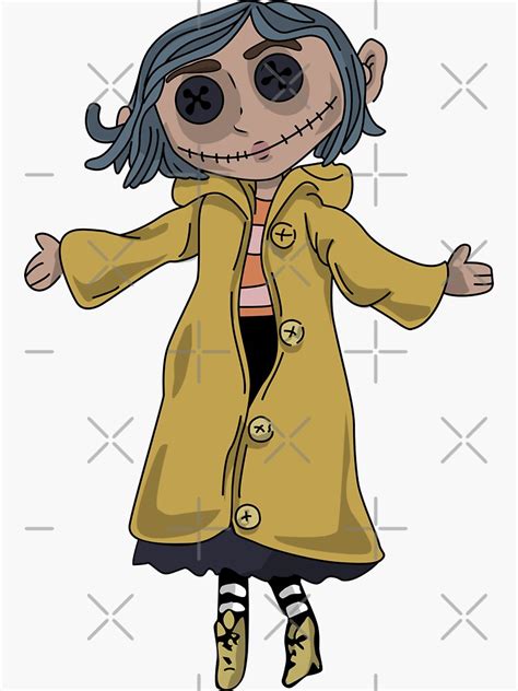 Coraline Doll Sticker For Sale By Tubikarts Redbubble