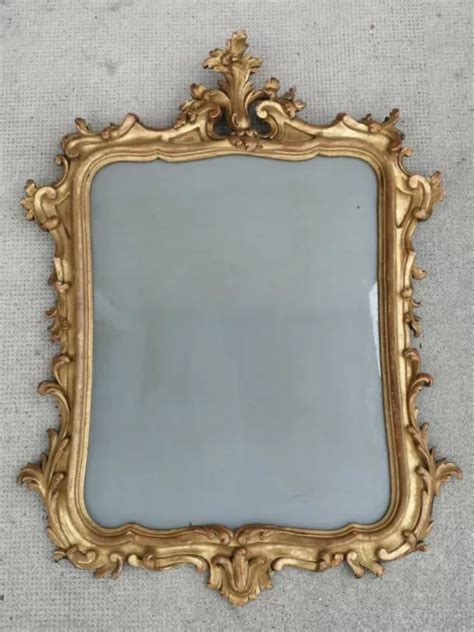 ANCIEN MIROIR STYLE rocaille Louis xv bois doré carved wood mirror