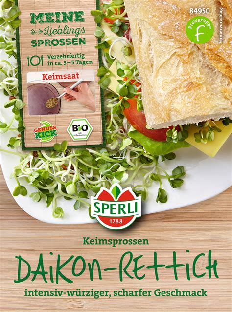 Keimsprossen Daikon Rettich Bio Keimsprossen Von Sperli Mhd