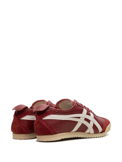 Onitsuka Tiger Mexico 66 Delux Burgundy White Sneakers Red