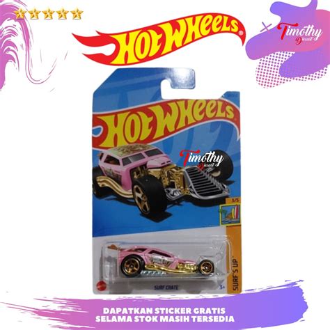 Jual Hot Wheels TH Reg Surf Crate Pink Gold Tampo Hawaii North Shore Shopee Indonesia