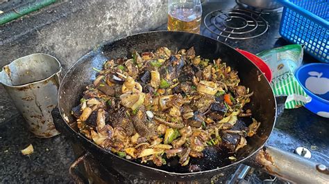 Stomach Fry Mutton Boti Fry Khassi Wajri Bhutan Goat Intestine