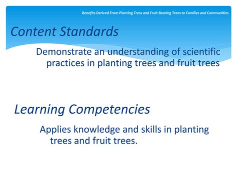 Benefits Derived From Planting Tress And Fruit Bearing PPT