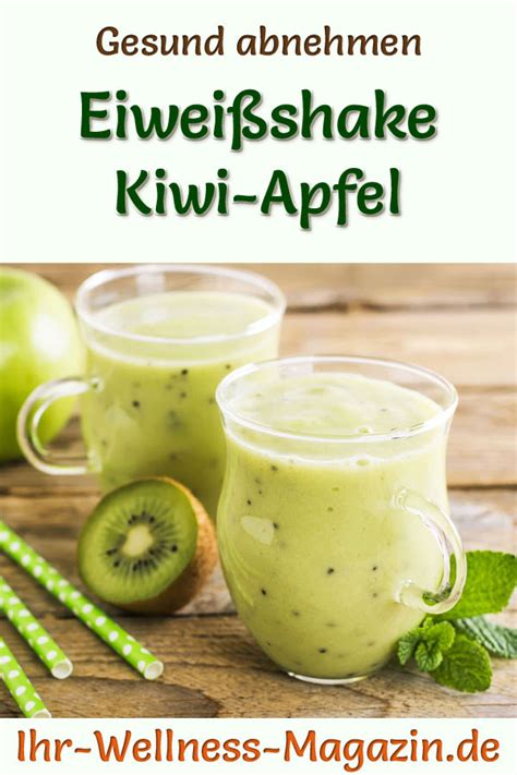 Kiwi Apfel Eiwei Shake Low Carb Eiwei Di T Rezept Zum Abnehmen