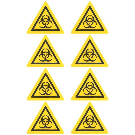 8pcs Infection Warning Sign Stickers Laboratory Risk Warning Stickers Safety Decals - Walmart.com