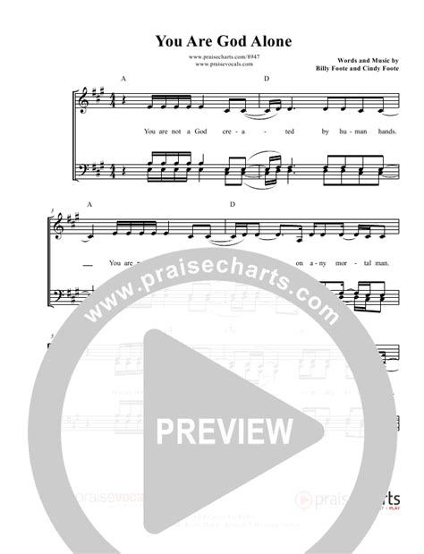 You Are God Alone Sheet Music Pdf Praisevocals Praisecharts