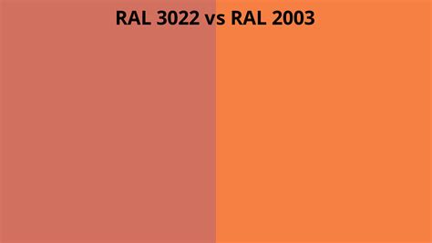 Ral 3022 Vs 2003 Ral Colour Chart Uk