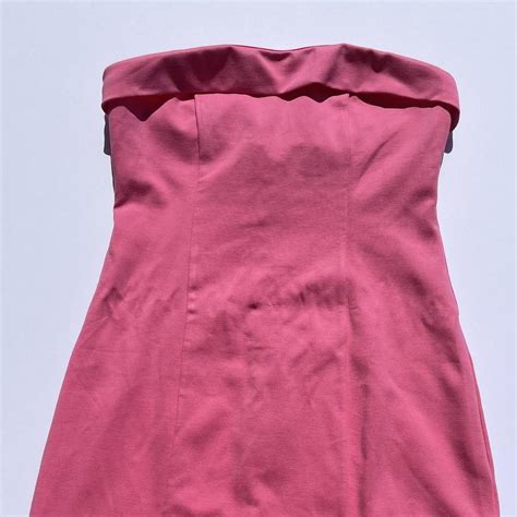 Hot Pink Strapless Mini Dress Worn Once Depop