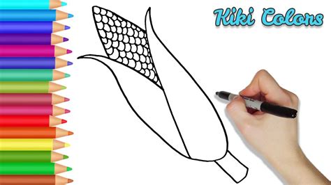 How To Draw Corn On The Cob Part 1 Teach Drawing For Kids And