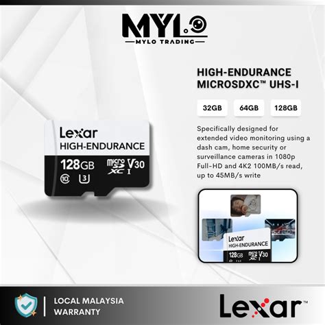 Lexar High-Endurance microSDHC/microSDXCTM UHS-I การ ์ ด 32GB 64GB ...