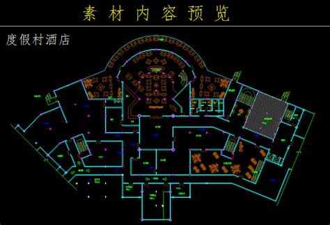 Cad餐饮空间装修设计施工图 迅捷cad编辑器