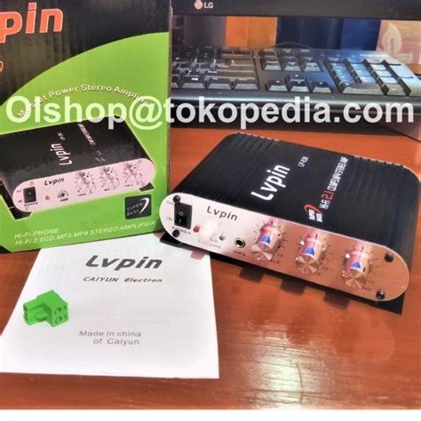 Jual Lvpin Mini Hifi Stereo Amplifier Treble Bass Booster V W Lp