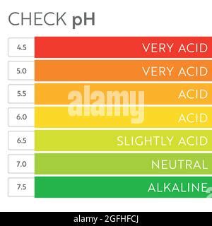 La Escala De Ph Indicador Universal Ph Diagrama De Carta De Colores Images