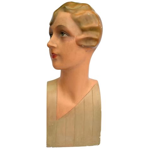 Large French Art Deco Mannequin Model Bust At Stdibs