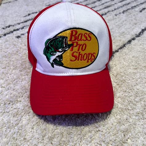 Red White Bass Pro Shop Hat Fits All Paypal Only Depop