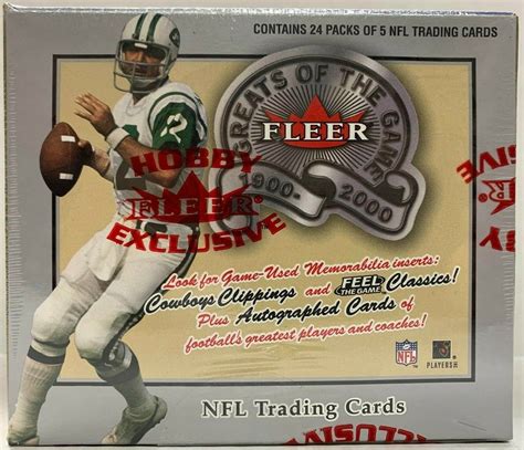 Fleer Greats Of The Game Nfl Football Hobby Box Packs New