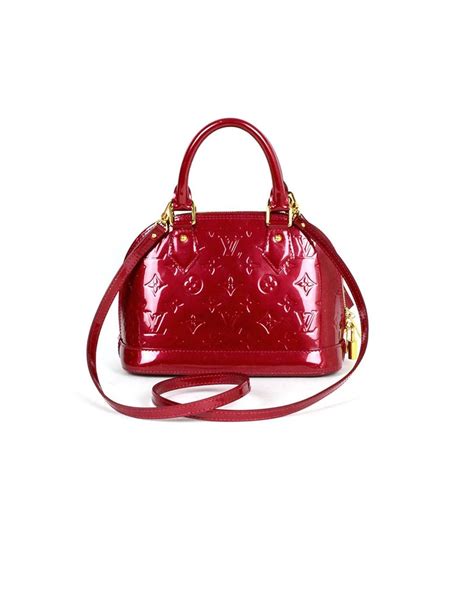 Louis Vuitton Red Monogram Vernis Leather Bb Alma Crossbdody Bag For Sale At 1stdibs