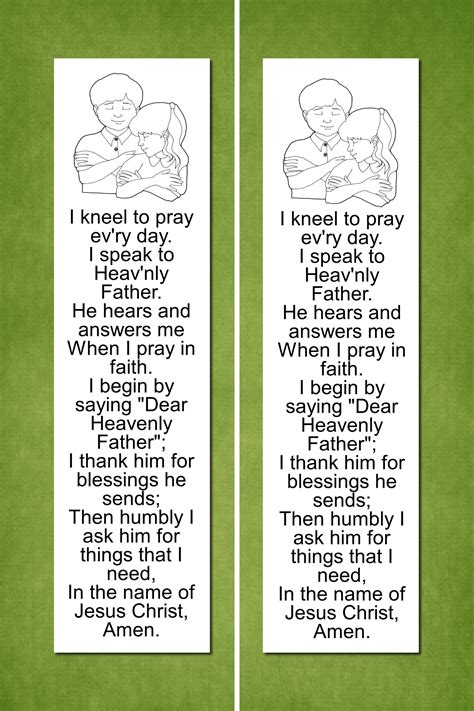 Prayer Reminders Bookmark The Idea Door