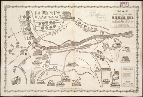 Map of the battle ground of Greenbrier River - Norman B. Leventhal Map & Education Center