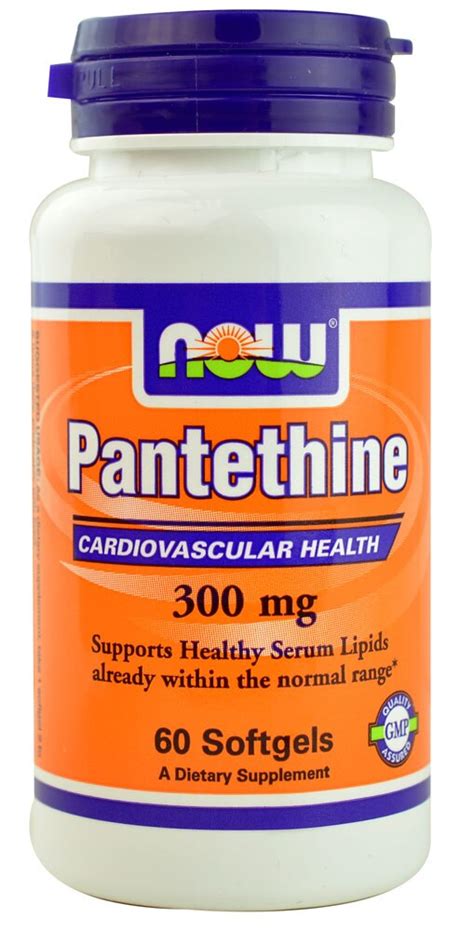 NOW Foods Pantethine 300 Mg 60 Softgels Vitacost