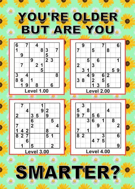 Sudoku Happy Birthday Card Ad Spon Happy Sudoku Card