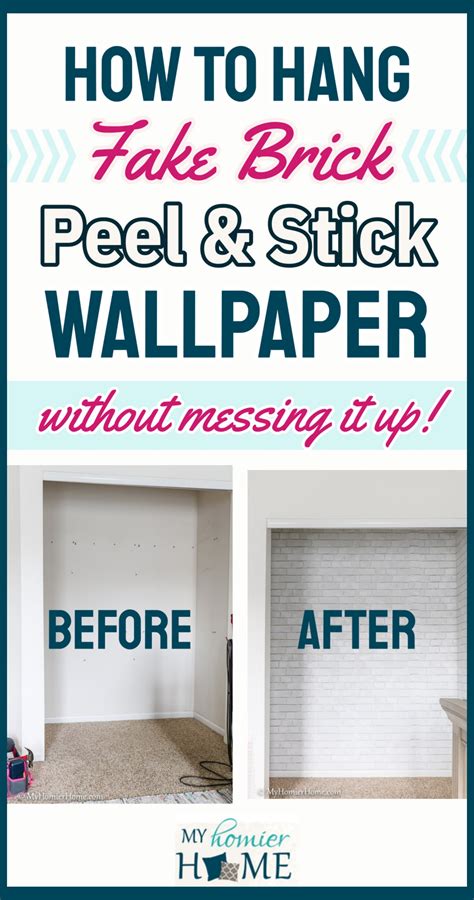 How To Hang Peel And Stick Wallpaper The Easy Way Brick Wallpaper