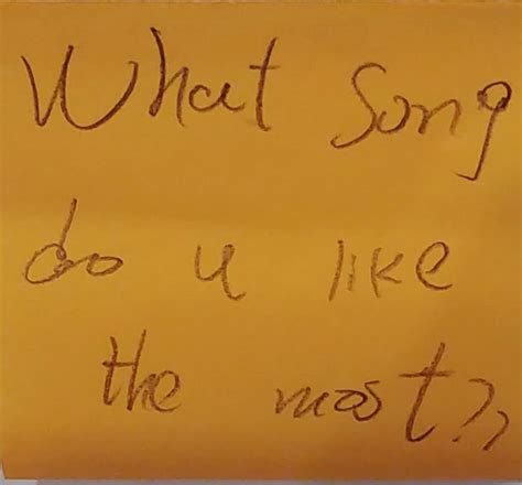 What song do u like the most?? – The Answer Wall