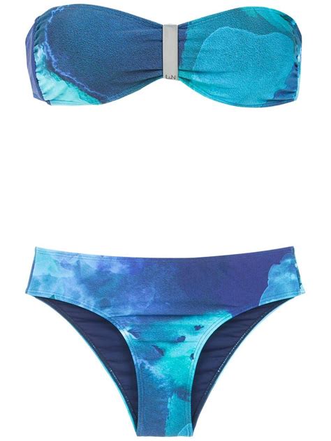 Buy LYGIA NANNY Printed Ester Bikini Set Blue At 60 Off Editorialist