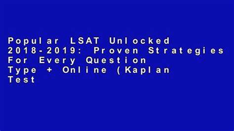 Popular Lsat Unlocked Proven Strategies For Every Question