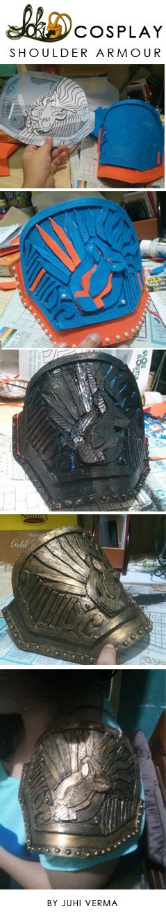 Loki Cosplay Shoulder Armour Work In Progress Mumbai Comic Con 2014