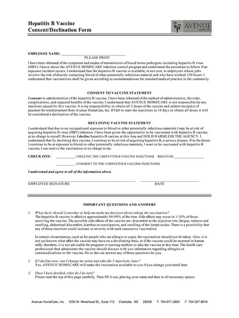 Hepatitis B Vaccine Consent Form Pdf Airslate Signnow