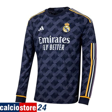 Collezione Maglie Calcio Real Madrid Seconda Manica Lunga 2023 2024